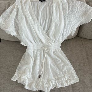 NEVER WORN Blue Blush White Romper